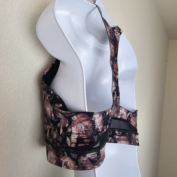 Lululemon Break Free Longline Sports Bra Peony Floral Print Size 12 - Picture 5 of 12